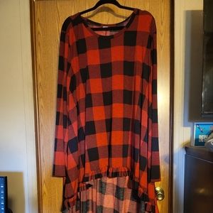 Buffalo Plaid high low